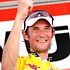 Frank Schleck in the golden jersey after stage 4 of the Tour de Suisse 2007